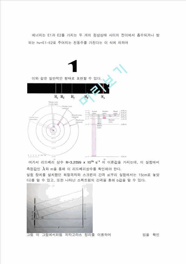 [자연과학]현대물리학 실험 - 발머 계열 실험.hwp